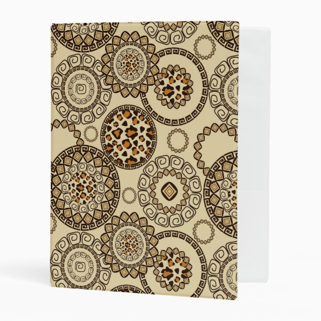 African cheetah skin pattern 3 mini binder (Front/Inside)
