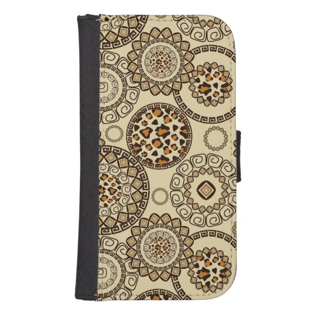 African cheetah skin pattern 3 samsung galaxy wallet case (Front)
