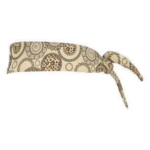African cheetah skin pattern 3 tie headband