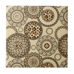 African cheetah skin pattern 3 tile