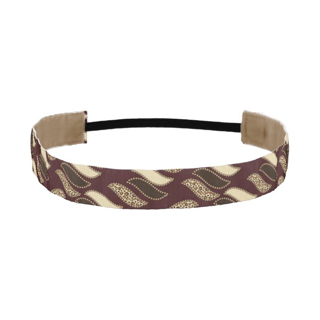 African cheetah skin pattern athletic headband (Front)