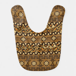 African cheetah skin pattern baby bib