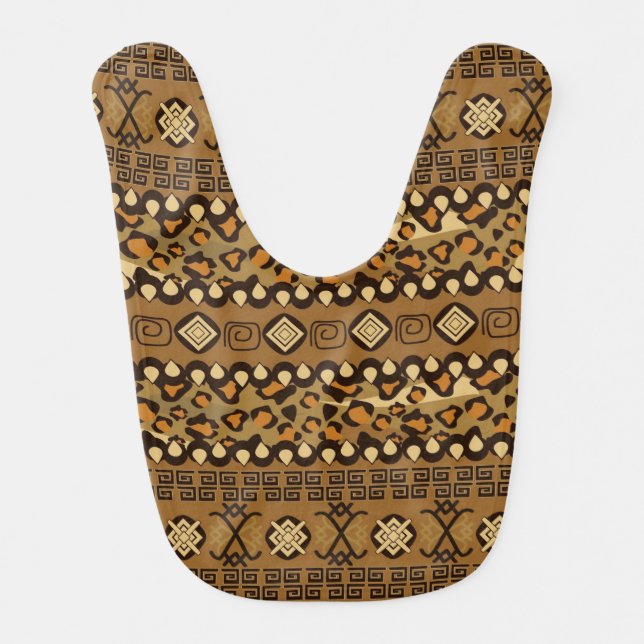 African cheetah skin pattern baby bib (Front)