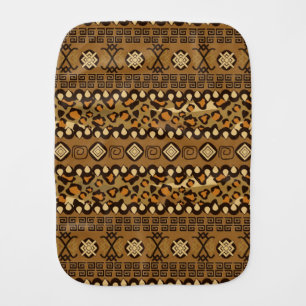 African cheetah skin pattern baby burp cloth