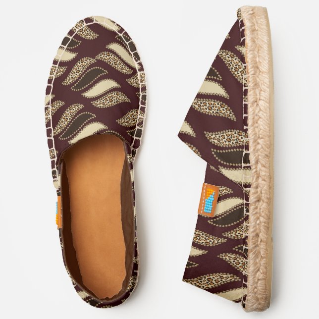 African cheetah skin pattern espadrilles (Side)
