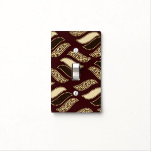 African cheetah skin pattern light switch cover