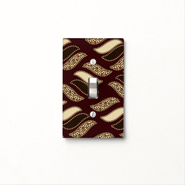 African cheetah skin pattern light switch cover (In Situ)