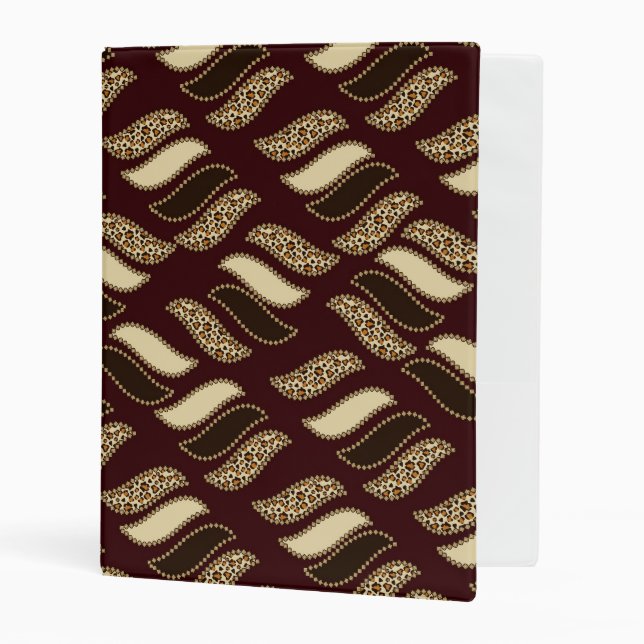 African cheetah skin pattern mini binder (Front/Inside)