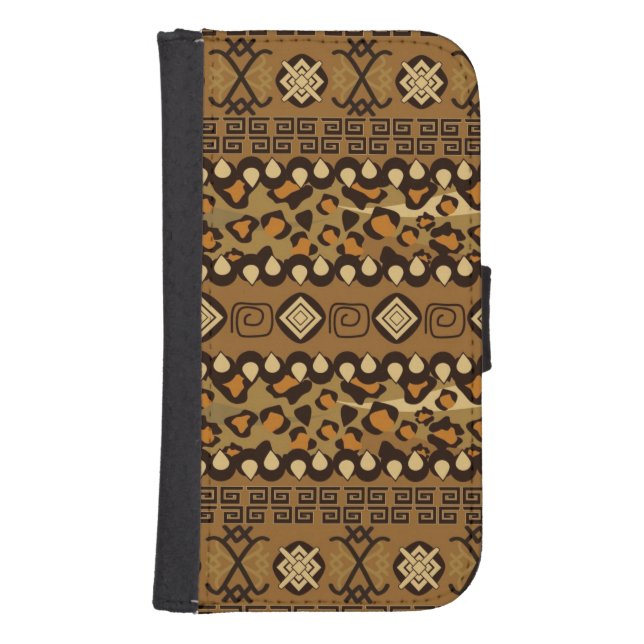 African cheetah skin pattern samsung galaxy wallet case (Front)