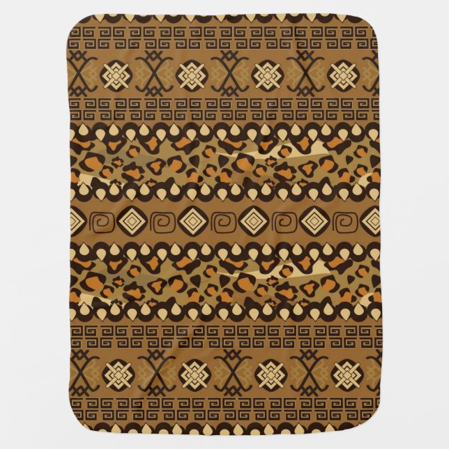 African cheetah skin pattern swaddle blanket (Front)