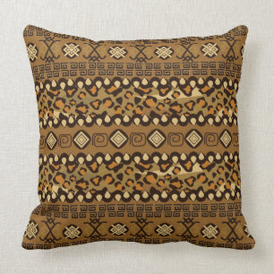African cheetah skin pattern throw pillow