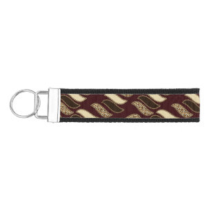 African cheetah skin pattern wrist keychain