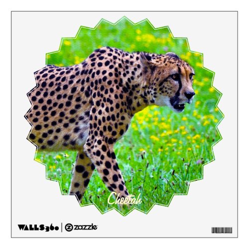 African Cheetah Wildlife Wall Decal