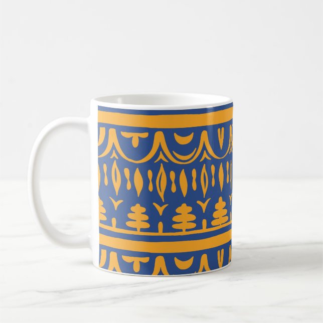 African Chevrons: Ethnic Tribal Pattern Coffee Mug (Left)
