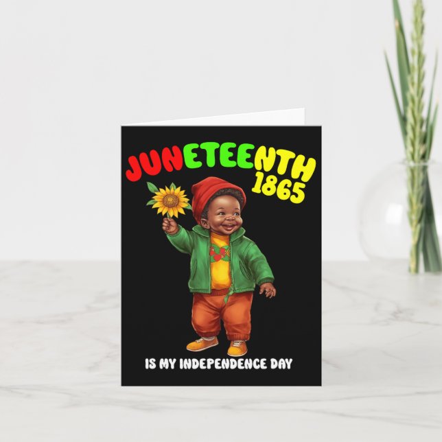 African Child Boy And Girl Is My Independence Day  Card (Front)