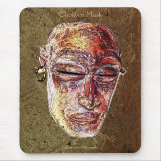African Chokwe Tribal Mask Art Mousepad
