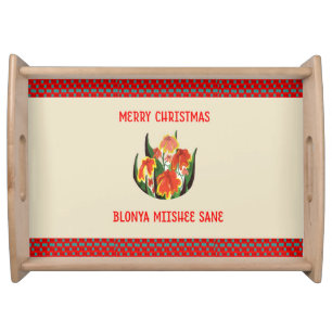 African Christmas Flower 'Canna lily' Serving Tray