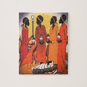 African Christmas Nativity Scene Jigsaw Puzzle
