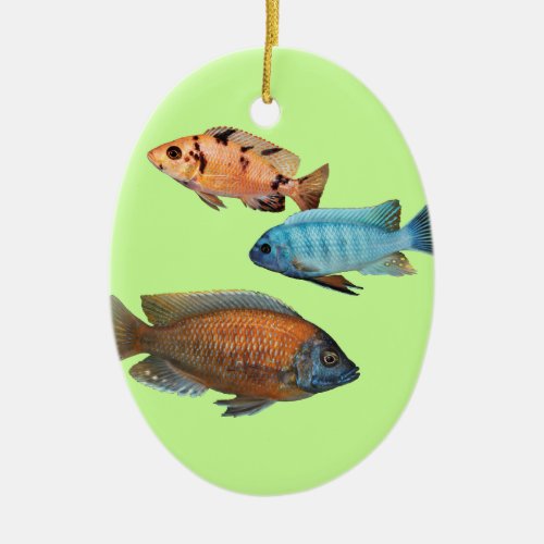 African Cichlids Ceramic Ornament