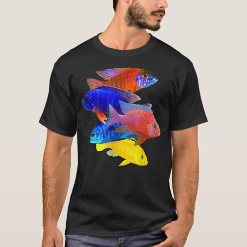 African Cichlids Peacock Cichlid Breeders Keepers  T_Shirt