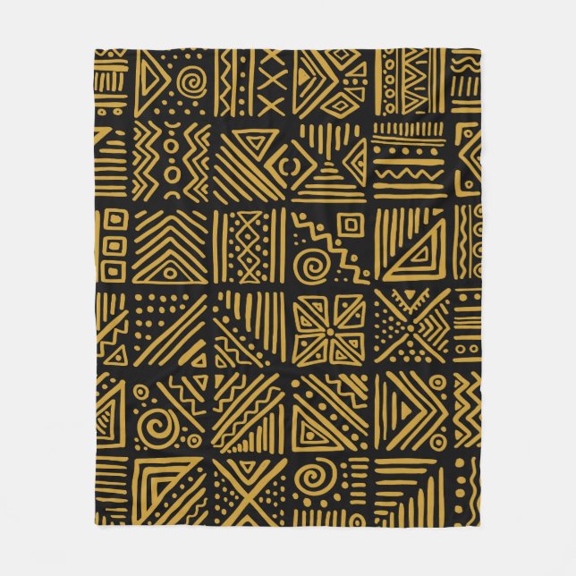 African clash: ethnic tribal seamless. fleece blanket (Front)