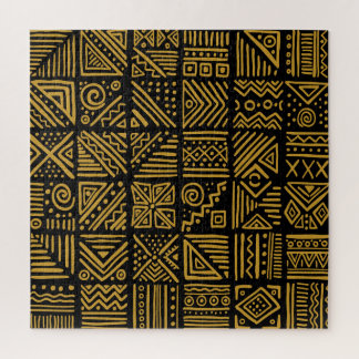 African clash: ethnic tribal seamless. jigsaw puzzle