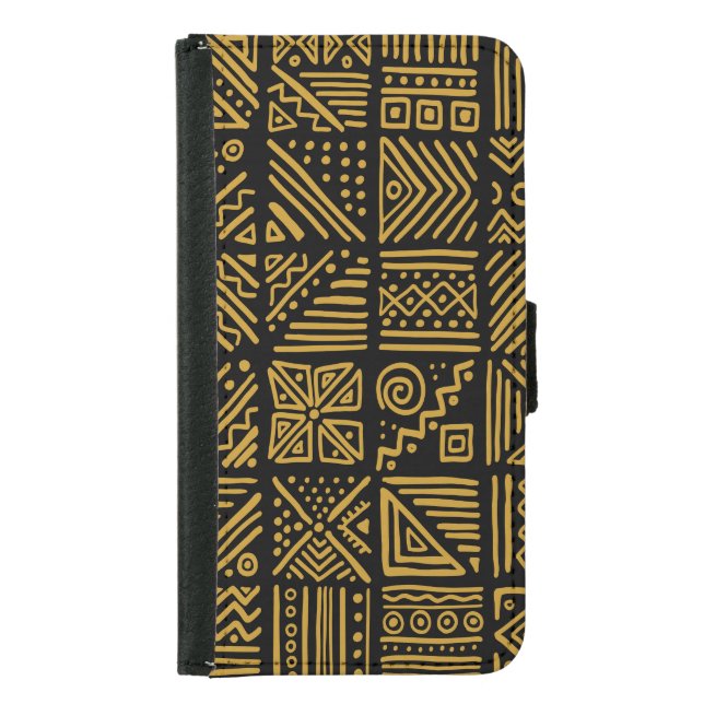 African clash: ethnic tribal seamless. samsung galaxy wallet case (Front)