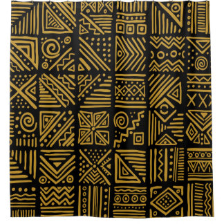 African clash: ethnic tribal seamless. shower curtain