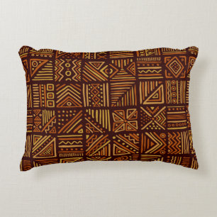 African clash seamless pattern in ethnic tribal st accent pillow