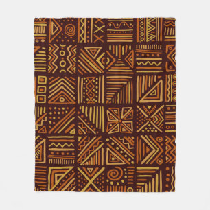 African clash seamless pattern in ethnic tribal st fleece blanket