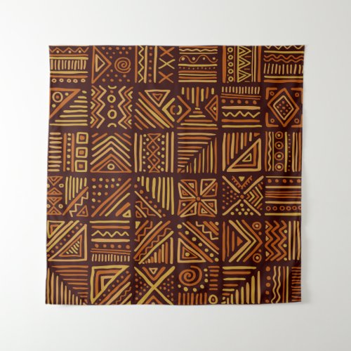 African clash seamless pattern in ethnic tribal st tapestry