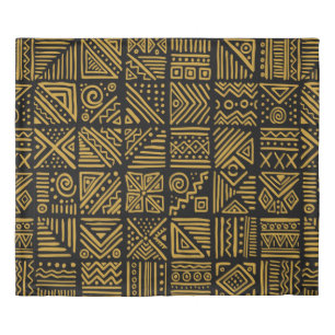 African clash vintage seamless pattern in ethnic t duvet cover