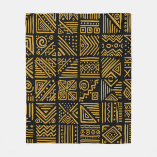 African clash vintage seamless pattern in ethnic t fleece blanket