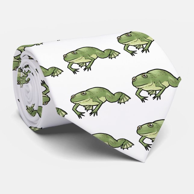 African Clawed Frog Neck Tie (Rolled)