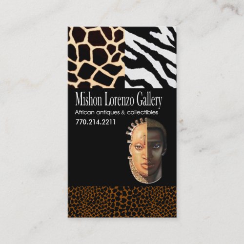 African Collectibles Afrocentric African American Business Card