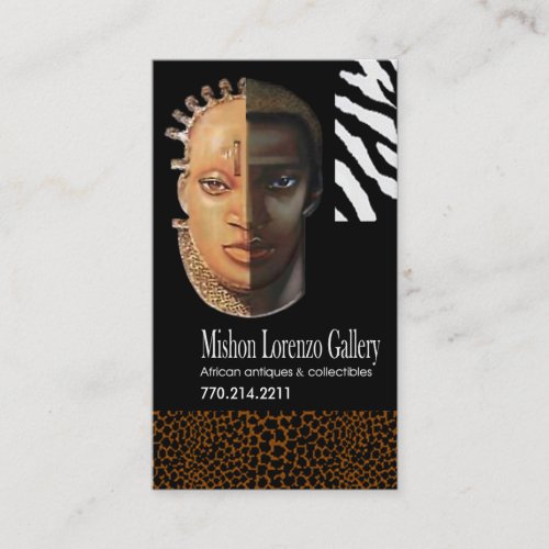 African Collectibles Afrocentric African American Business Card
