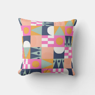African color block, geometric pattern. throw pillow