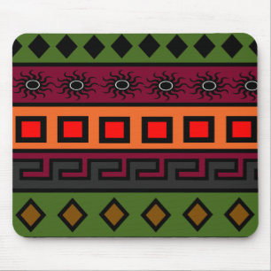 African colored pattern mouse pad