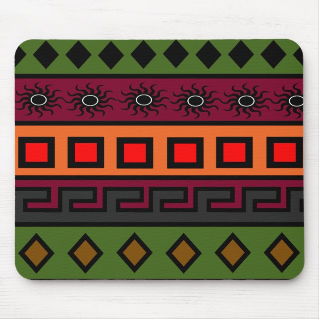 African colored pattern mouse pad (Front)