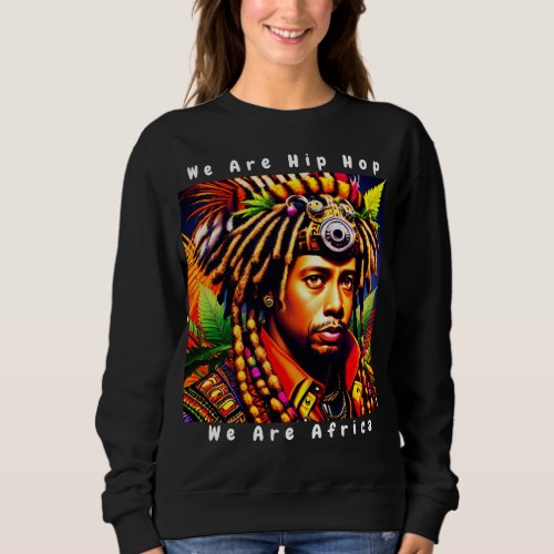 African Colorful Hat Spotlight Zip_Up Hooded Sweat Sweatshirt