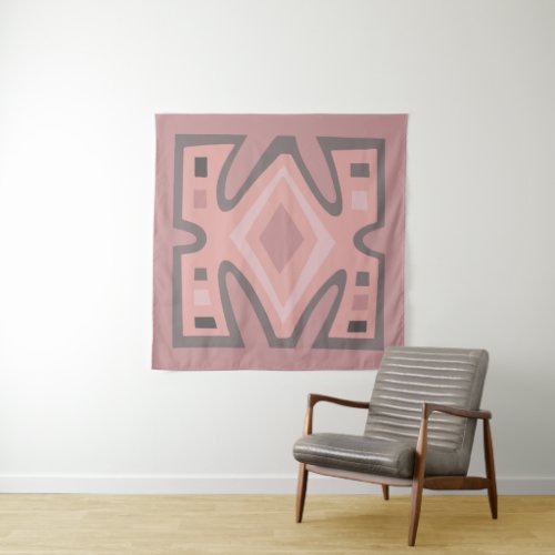 African colorful modernist pattern tapestry