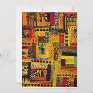 African Colorful Pattern Save The Date