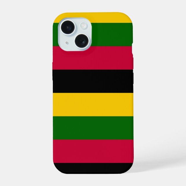 African Colors Stripes Pattern Design  Iphone Case (Back)