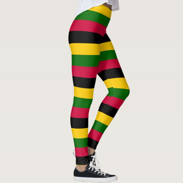African Colors Stripes Pattern Design  Leggings (Creator Uploaded)