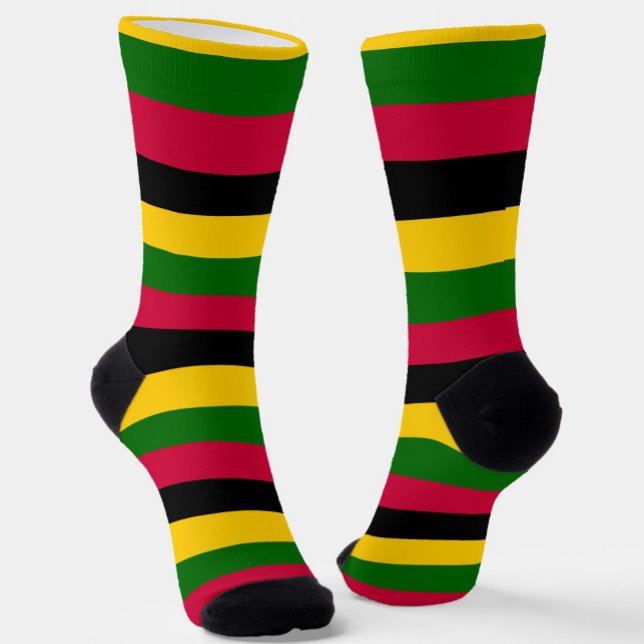 African Colors Stripes Pattern Design  Socks (Creator Uploaded)