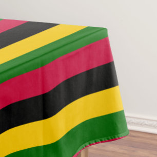 African Colors Stripes Pattern Design Tablecloth