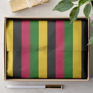 African Colors Stripes Pattern Design Tissue Paper
