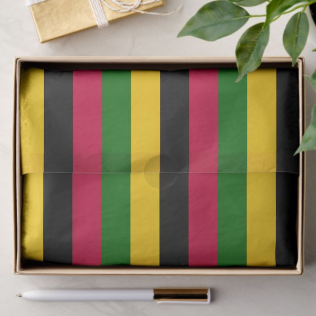 African Colors Stripes Pattern Design  Tissue Paper (Creator Uploaded)