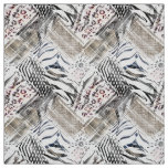 African, combined, leather, tiger, Jaguar, spotted Fabric