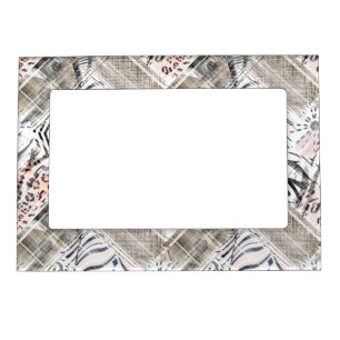 African, combo, skin, tiger, Jaguar, spotted Magnetic Frame